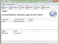 Screenshots of SyncWiz